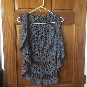 Netted light purple cardigan